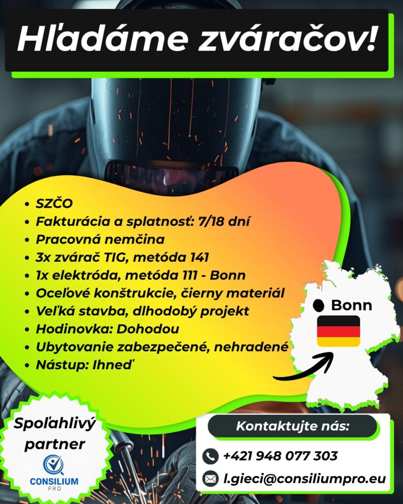 zvárači inzerát
