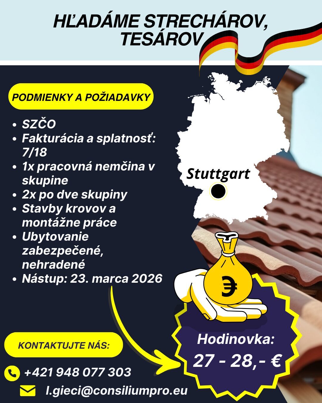 Tesári, strechári-inzerát